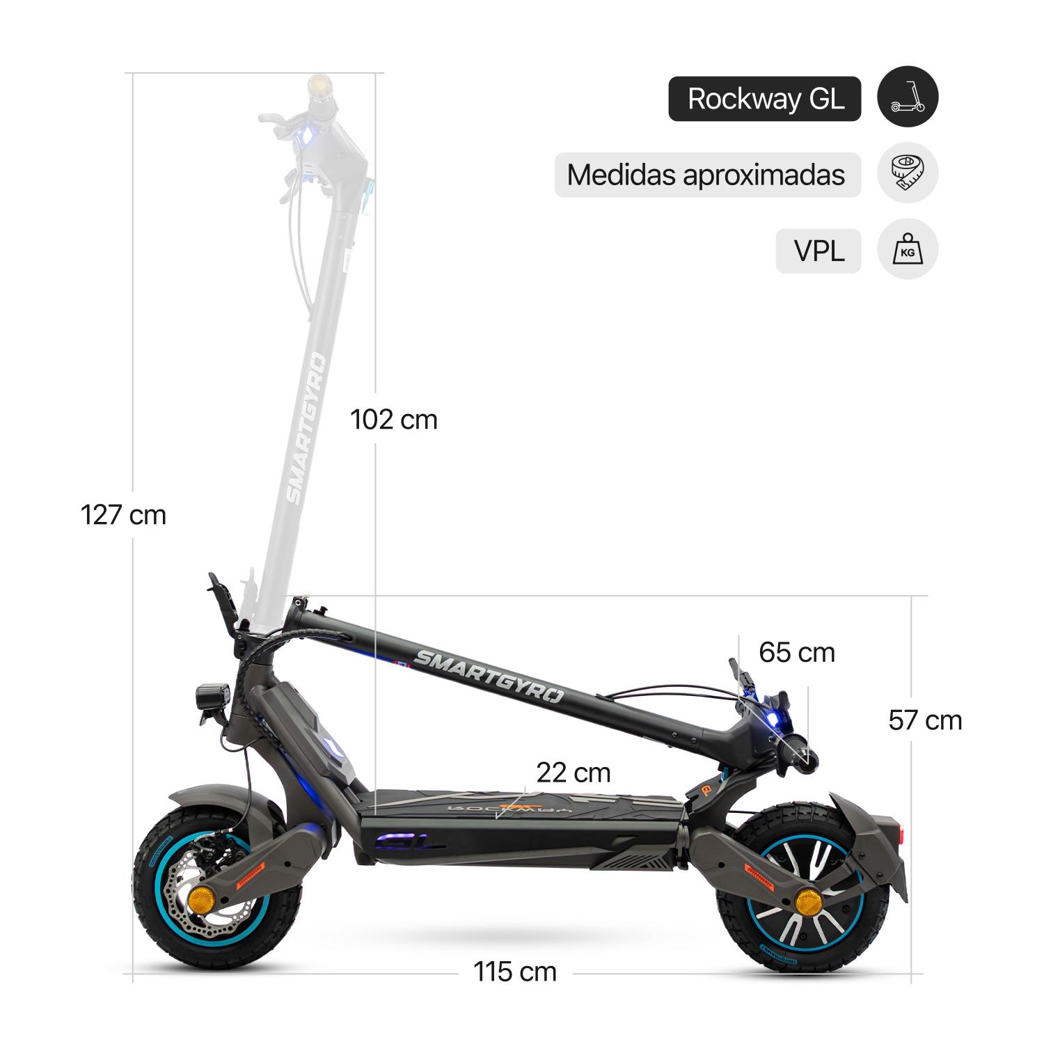 smartGyro Patinete eléctrico Rockway GL - Reacondicionado Certificado SAT (Homologado DGT) - foto 12