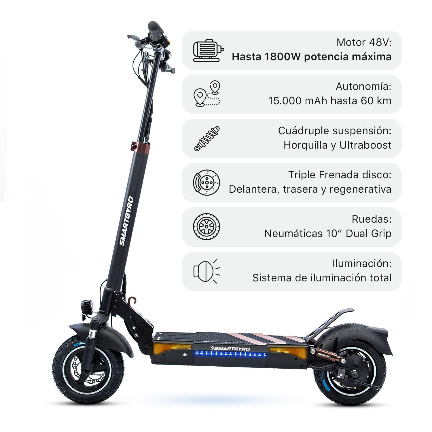 smartGyro Patinete eléctrico Speedway Pro - Reacondicionado Certificado SAT (Homologado DGT) - foto 21