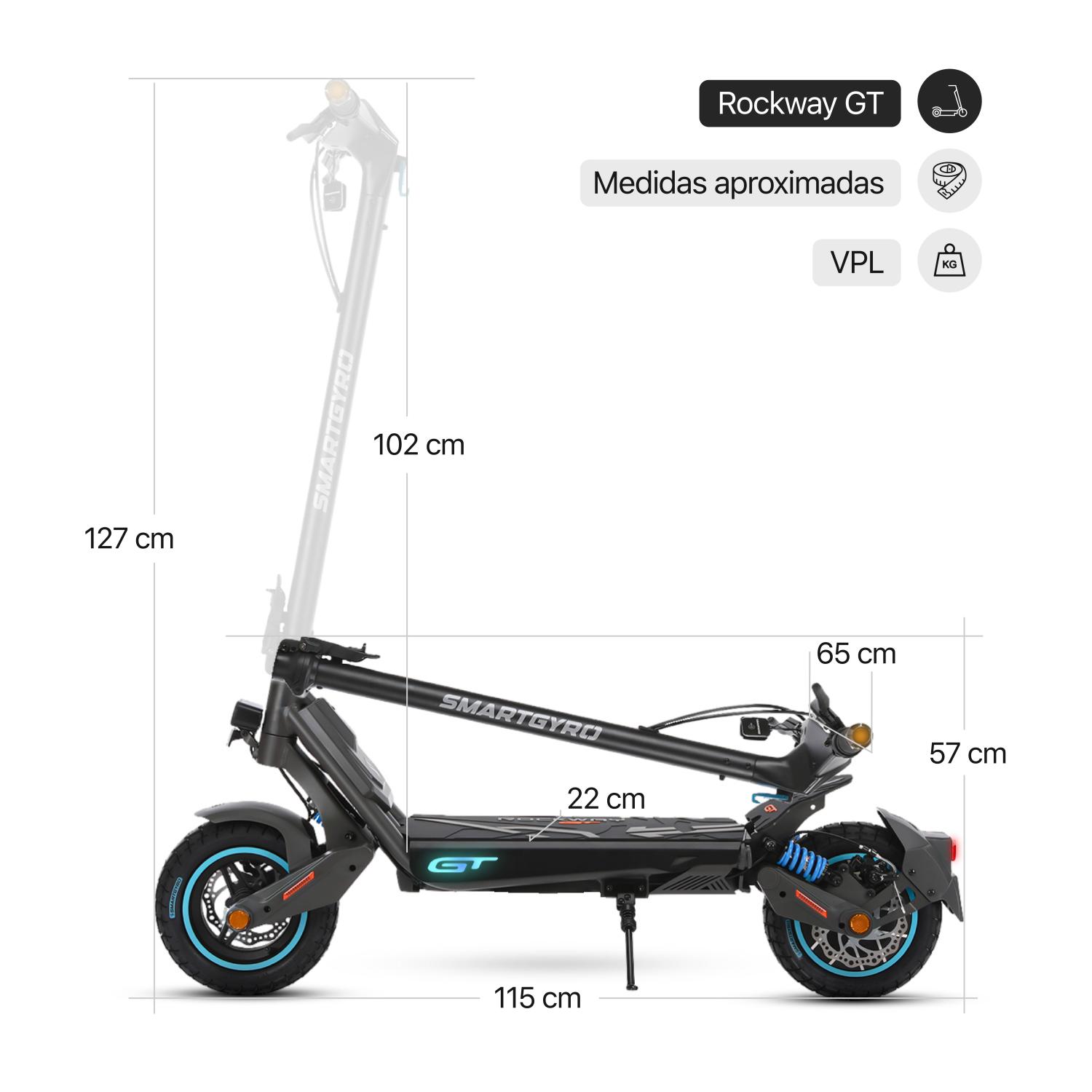 smartGyro Patinete eléctrico Rockway GT - Reacondicionado Certificado SAT (Homologado DGT) - foto 19