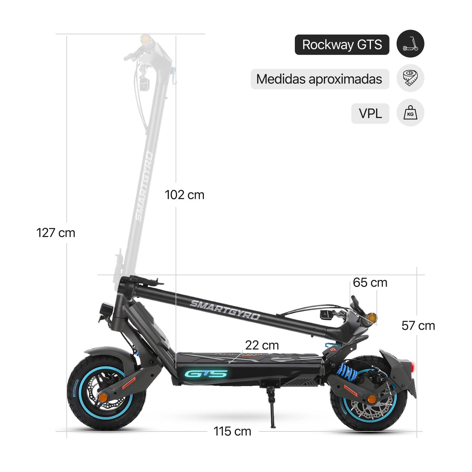 smartGyro Patinete eléctrico Rockway GTS - Reacondicionado Certificado SAT (Homologado DGT) - foto 15