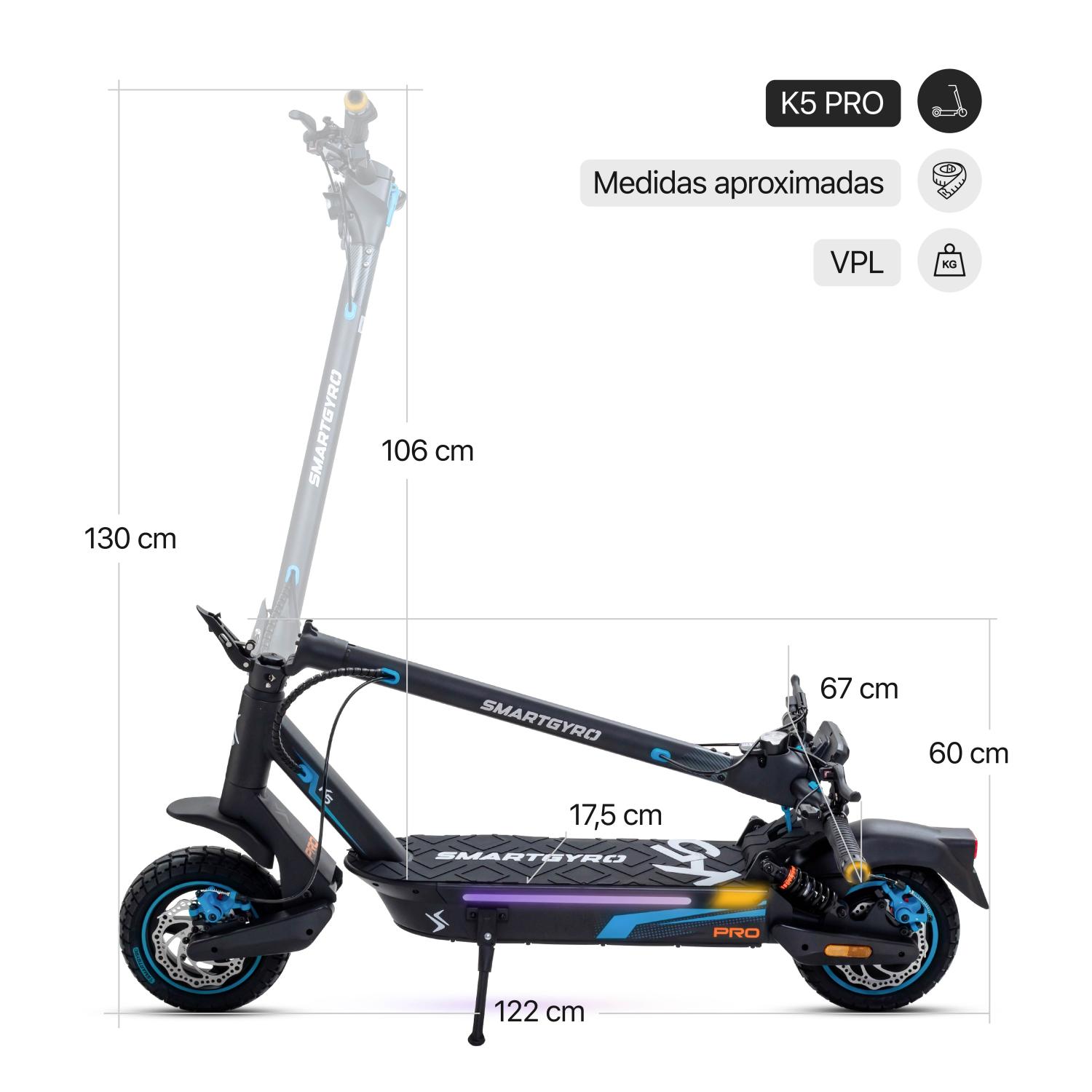 smartGyro Patinete eléctrico K5 Pro - Reacondicionado Certificado SAT (Homologado DGT) - foto 12