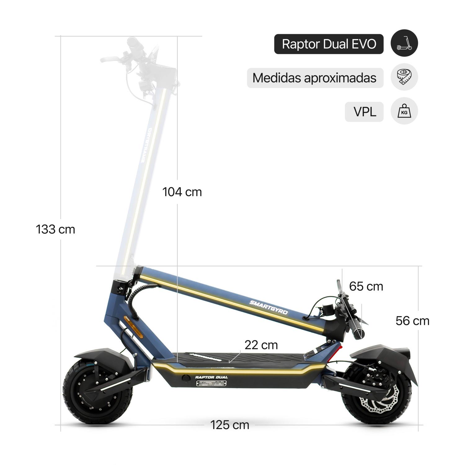 smartGyro Patinete eléctrico Raptor Dual EVO - Reacondicionado Certificado SAT (Homologado DGT) - foto 33