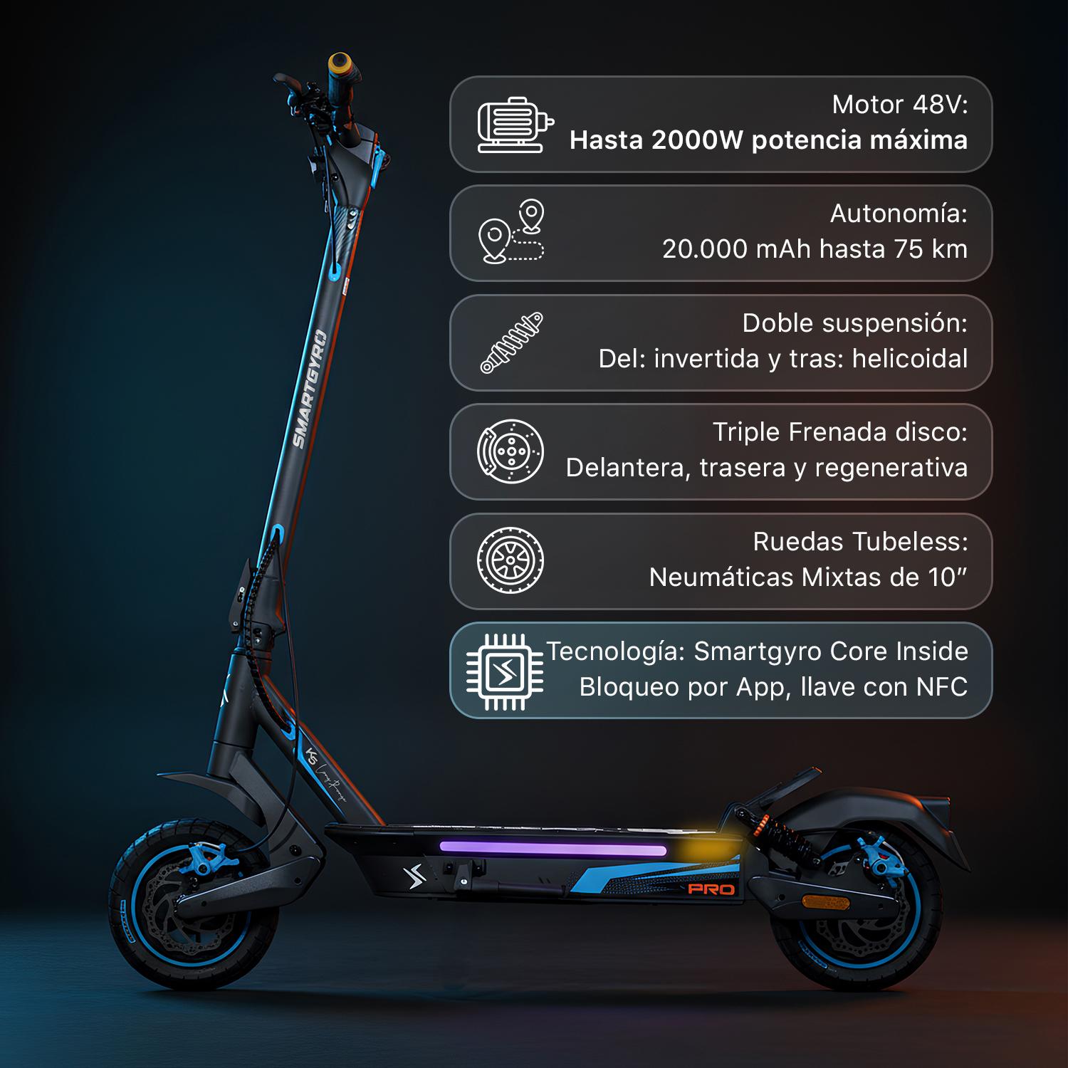 smartGyro Patinete eléctrico K5 Pro LR - Reacondicionado Certificado SAT (Homologado DGT) - foto 20