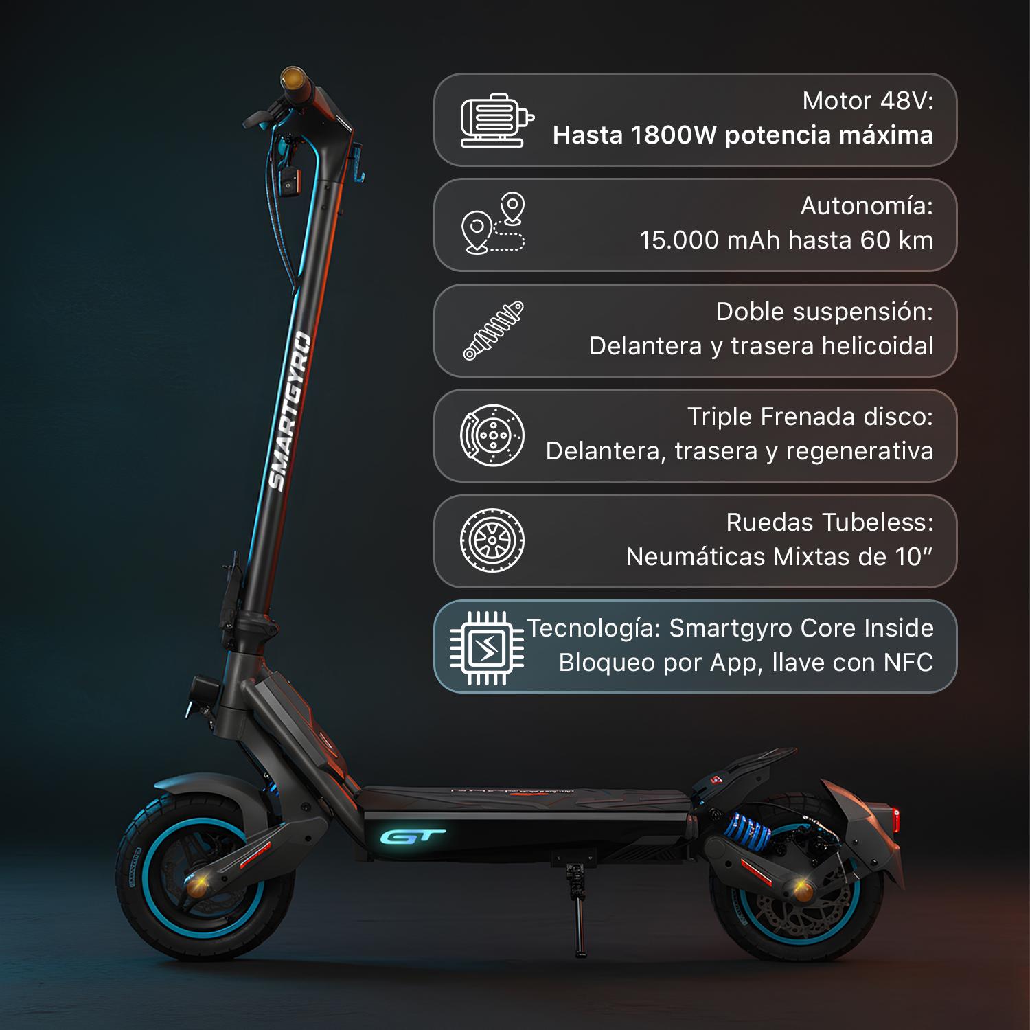 smartGyro Patinete eléctrico Rockway EVO - Reacondicionado Certificado SAT (Homologado DGT) - foto 20